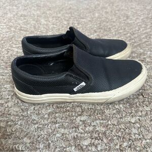 Vans Women’s Black Perforated Slip-On Sneakers
